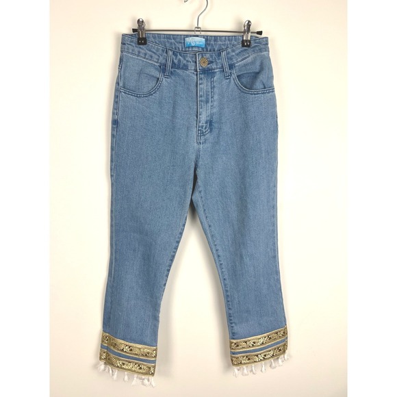 Show Me Your Mumu (MuMu Blue) Miramar High Waist Edgewater Tassel Jeans Size 26 - Picture 2 of 16
